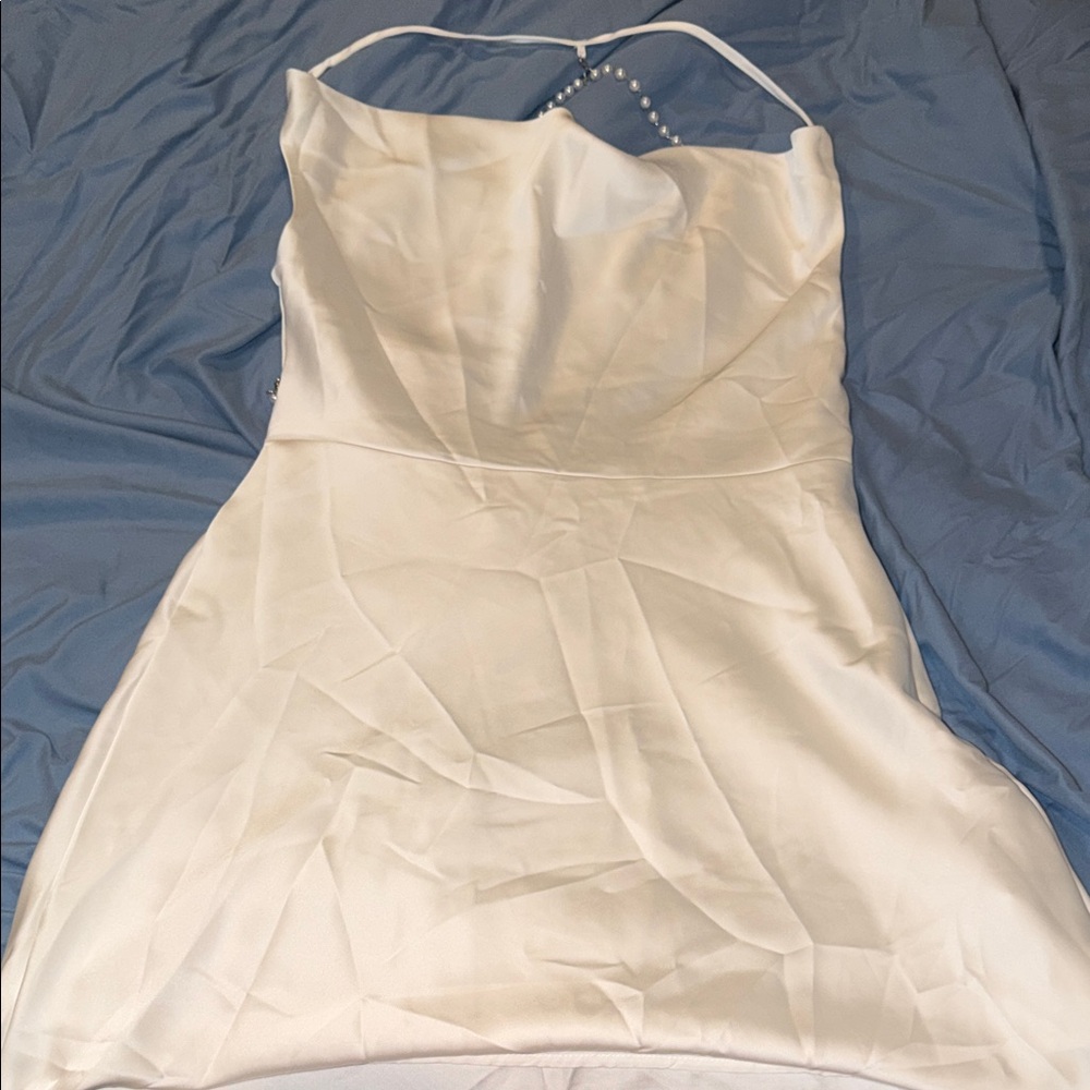 SHEIN Strapless White Dress